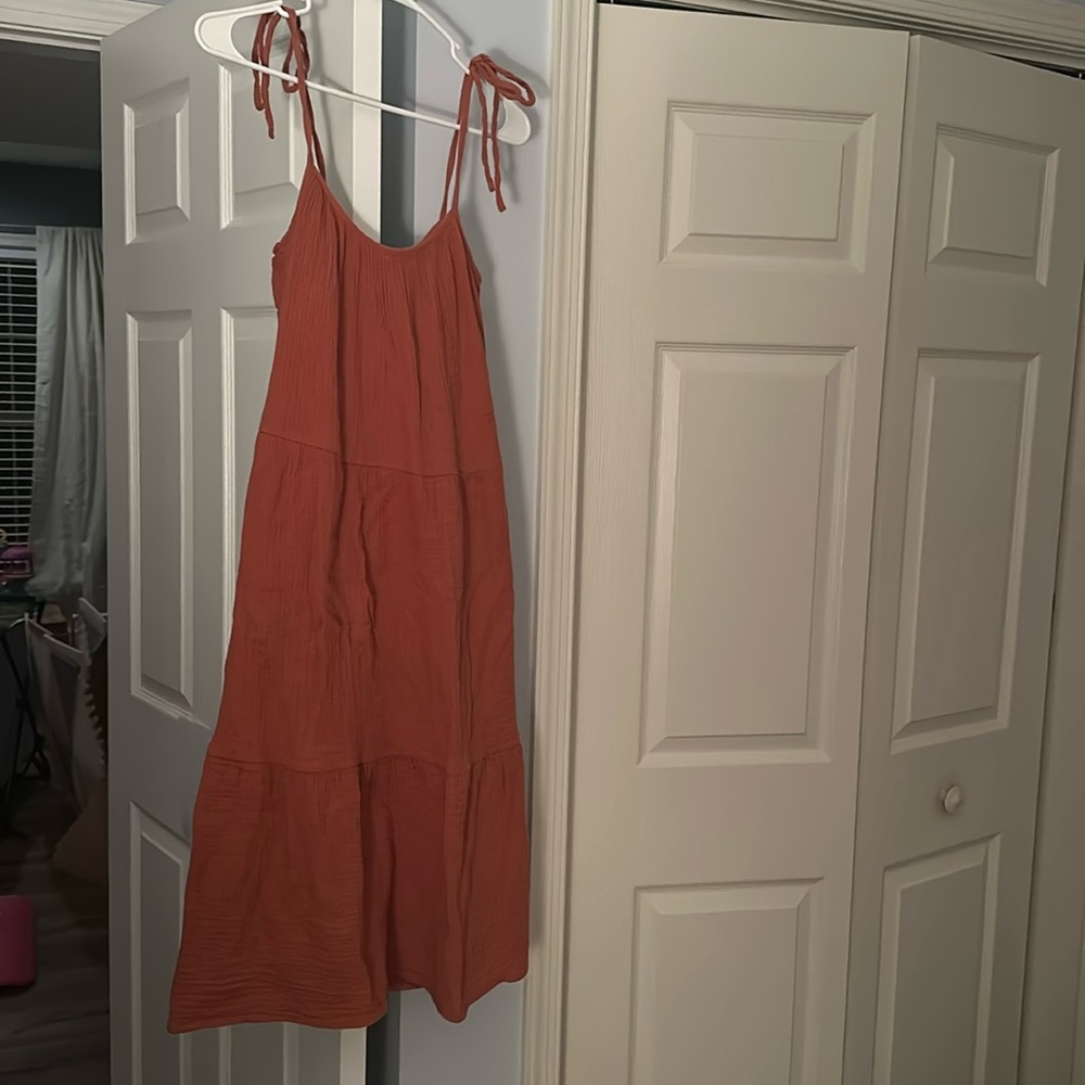 Rust Muslin Dress